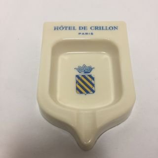 Hotel De Crillon Paris Ashtray Opalex Made In France Vintage