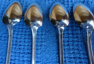 Vintage National Silver Co.  Narcissus Silverplate Ice Tea Spoons Set Of 6 7