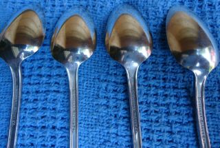 Vintage National Silver Co.  Narcissus Silverplate Ice Tea Spoons Set Of 6 8