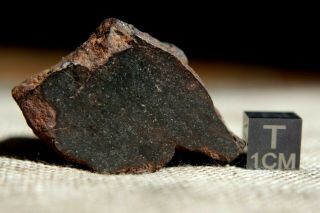 Nwa Unclassified Meteorite 39.  6 Grams Windowed With Very Little Visible Metal