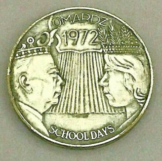 1972 Krewe Of Omardz Doubloon Mardi Gras Rare Silver Coin Depicting Ionian Club