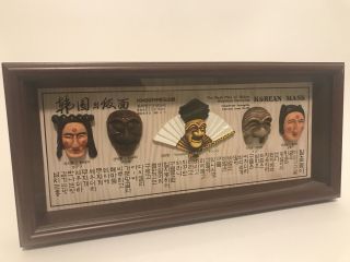 Korean Traditional The Mask Play Of Hahoe Byeolsin Exorcism Frame Shadowbox