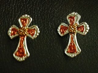 A Truly Lovely Christian Cross Montana Silversmith Earring Set Cond