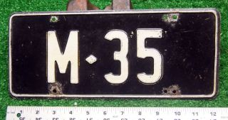 Western Samoa - 1974 Machinery/misc Vehicle License Plate - Unusual Type Low