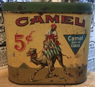 Vintage Camel Brand Cigar Tin / Can - Holds 50 Cigars - Very Mild - Ohio