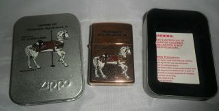 Unfired Zippo,  Dated 1999,  Carousel Horse 96 Of 500 Made