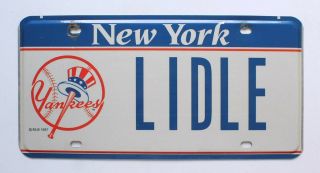 Cory Lidle York Yankees Personalized License Plate Mlb Major League Baseball