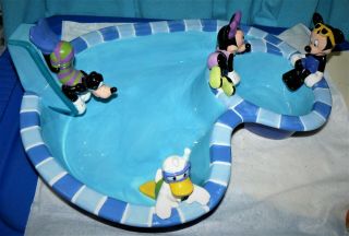 Disney Pool Party Chip & Dip Bowl Mickey,  Minnie & Gang