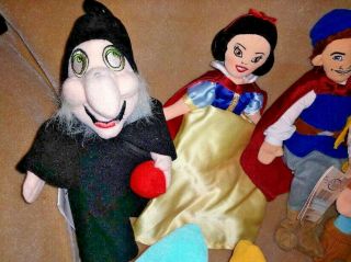 Set of 10 Disney Bean Bag Plush Toys Snow White Seven 7 Dwarfs Tags Beanie Dolls 2