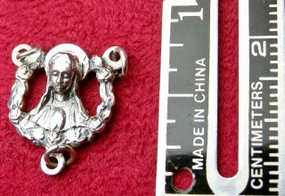 Carmelite Nuns RARE Vintage Italian Sterling Catholic Marion Centerpiece Medal 4