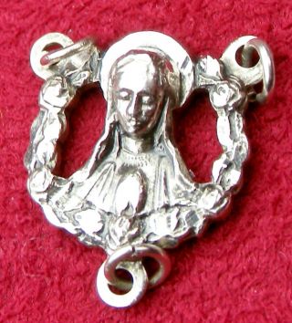 Carmelite Nuns RARE Vintage Italian Sterling Catholic Marion Centerpiece Medal 7