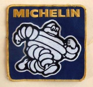 Large 5 1/2 " Michelin Tires Cloth Patch With The Michelin Man -