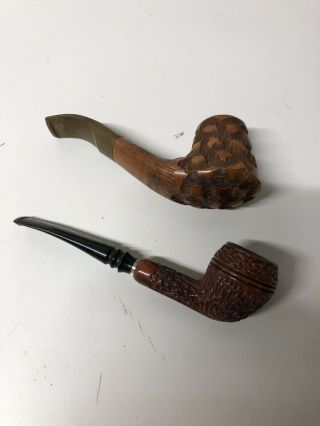 Vintage Estate Tobacco Pipes The Tinder Box Marked Italy And Medico Crest