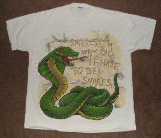 Vintage Indiana Jones Temple Of The Forbidden Eye Snakes All Over Print Xl Shirt