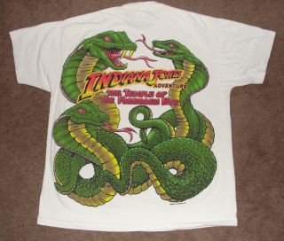 Vintage Indiana Jones Temple Of The Forbidden Eye Snakes All Over Print XL Shirt 3