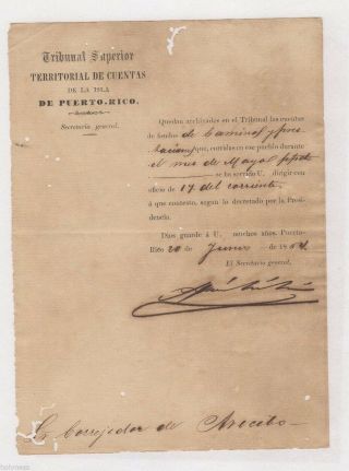Spanish Colonial Document / Tribunal Superior / Puerto Rico / 1864