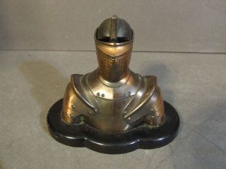 Vintage Negbaur Copper Color Metal Knight Table Cigarette Lighter