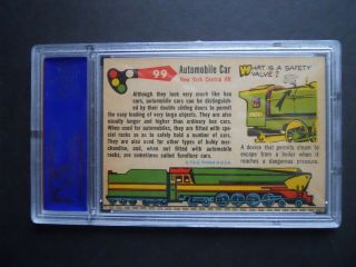 1955 Topps Rails & Sails,  Automobile Box Car,  Card 99,  PSA - 7 4