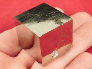 A Larger And 100 Natural Pyrite Crystal Cube From Spain 141gr E