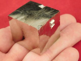 A Larger and 100 Natural PYRITE Crystal CUBE From Spain 141gr e 4