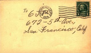 6CSL H.  Enzenbacher San Francisco,  California 1924 Vintage Ham Radio QSL Card 2
