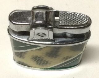 Vintage Continental CMC GREEN ENAMEL & SNAKESKIN LOOK & CHROME PERFECTLY 5