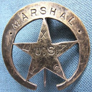 " U.  S.  Marshal/texas " Fantasy Badge For Western Living History Enthusiasts