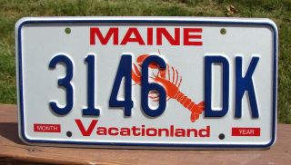 Maine Lobster License Plate Cond.  (3,  Plates) 3146dk