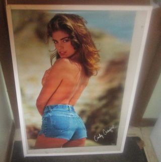 Cindy Crawford Poster 1992 Rare Vintage Collectible Oop Hot Sexy
