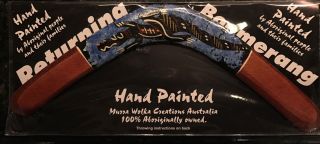 Hand Painted Australian Boomerang