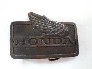 Vintage Honda Motorcycles Belt Buckle - - Indiana Metal Craft 1976 Marked Mc4