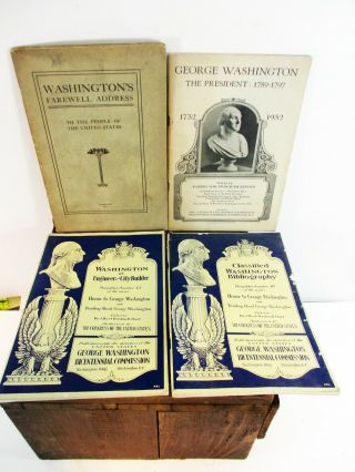 4 George Washington Related Booklets