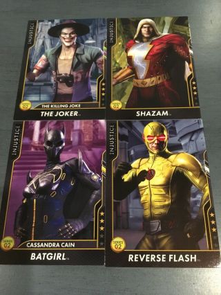 Injustice Arcade Game Series 2 Mystery Cards Reverse Flash Shazam Batgirl Joker