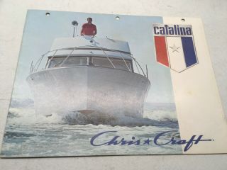 Color Equipment Ad Info Specs Chris Craft Boat Brochure 1971 Catalina Plans Clr