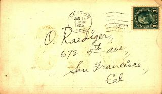 5LS JG Johnson Denton,  Texas 1925 Vintage Ham Radio QSL Card 2