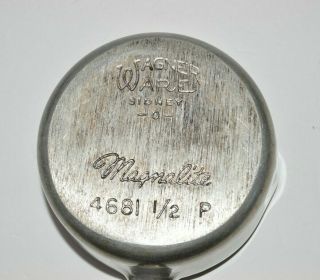 Wagner Ware Aluminum Sauce Pot Magnalite 4681 1/2 P Sidney 0 Cast No Lid Pan