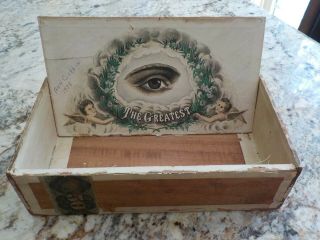 Vintage The Greatest Wood Cigar Box