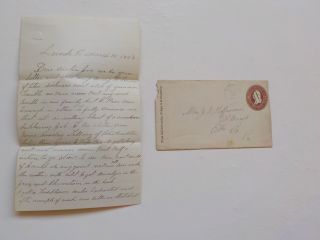 Antique Letter 1887 Lucinda Pennsylvania St.  Mary 