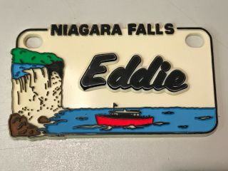 Vintage Eddie Plastic Name Tag - Niagara Falls Souvenir