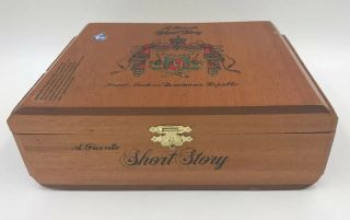 Arturo Fuente Short Story Empty Wooden Cigar Box Arts Crafts Purse Jewelry Box
