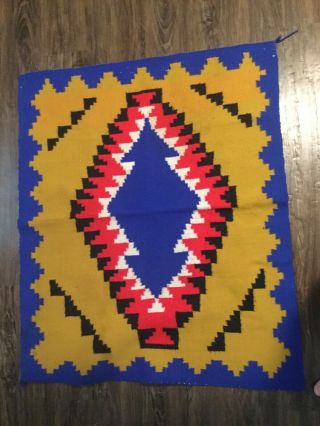 Vintage Navajo - Woven Rug,  1970s,  33 3/4” X 28 1/2 Inches