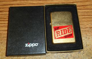2004 Zippo Marlboro Eat Ride Sleep Full Size Lighter/new