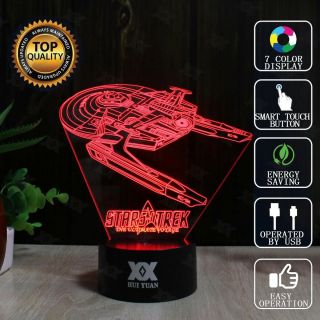 Star Wars Star Trek 3D Lamp Acrylic LED Night Light USB,  Battery Base Xmas Gifts 2