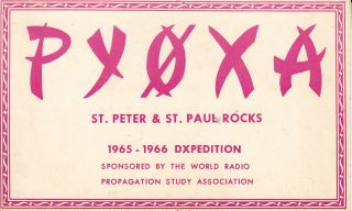 Py0xa Qsl Card St Peter & St Paul Rocks Brazil Don Miller Dxpedition