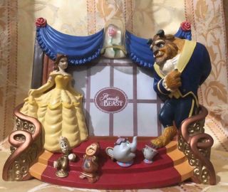 Tokyo Disney Land Beauty And The Beast Bell Pottery Diorama 3d Solid Figure Phot