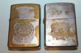 Vintage Military Zippos,  Vfw Veterans Of Foreign Wars