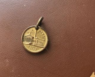 Antique Us 1832 Mini Coin Pendant With Lords Prayer On Back 2