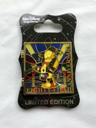 Wdi Disney 85th Donald Duck Birthday Anniversary Stained Glass Hinged Le 250 Pin