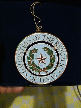 Daughters Of The Republic Of Texas First Edition Ornament - Box And Pamphlet