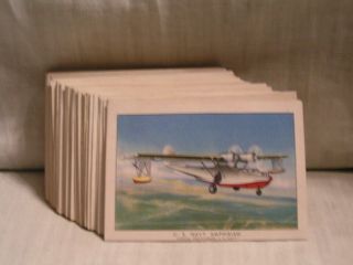 W W 2 Complete Set Of Series C Wings Cigarette Trading Cards